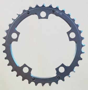 Chain Ring - 36T x 110 BCD - 9/10 Speed - 7075 CNC Aluminium - Silver