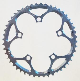 Chain Ring - 48T x 110 BCD - 9/10 Speed - 7075 CNC Aluminium - Silver