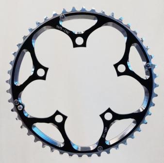 Chain Ring - 48T x 110 BCD - 9/10 Speed - 7075 CNC Aluminium - Black