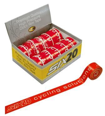 Cloth Adhesive Rim Tape - 18mm - Red (Box of 10)
