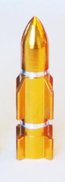 Atomic Rocket A/V Valve Cap - Gold (Sold Individually)