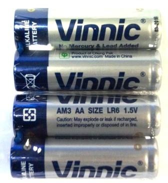 Battery - 'AA' - Alkaline - 1.5V - AM3 - LR6 - 4 Per Pack
