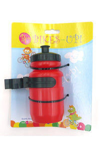 Bikes Up! Mini Water Bottle with Cage - 400cc - Red