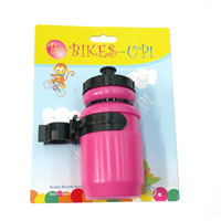 Bikes Up! Mini Water Bottle with Cage - 400cc - Pink