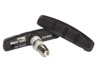 V-Brake Anti Squeal Brake Shoes - Ceramic Material - 68mm