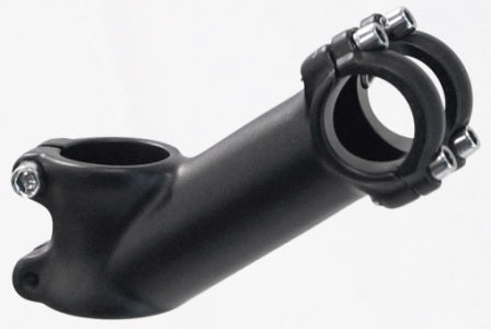 1 1/8" Threadless Ahead Stem - 90mm Ext - 35° - 25.4mm H/Bar - Matte Black