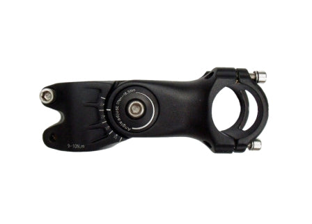1 1/8" Threadless Adjustable Ahead Stem - 90mm Ext - 20° to 60° - 31.8mm H/Bar - Black