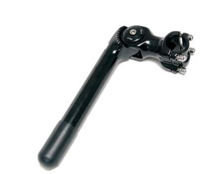 Kalloy 1" Adjustable Quill Stem - 110mm Ext - 0° To 60° - 31.8mm H/Bar - Black