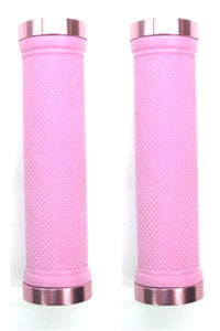 Lock On Handlegrips - 130mm - Pink with Pink Rings
