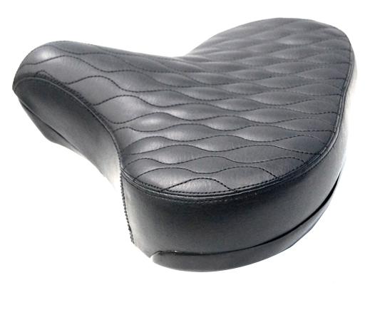 Soul Cruiser Dual Comfort Sprung Saddle with Quilted Stitching - Black