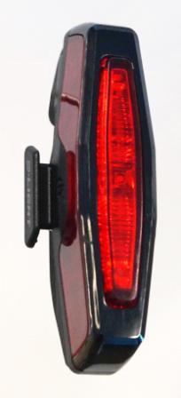 Super Bright USB Rechargeable LED Rear D-Light - 3 Function - 10 Lumen
