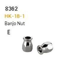 Stainless Hydraulic Hose Fitting E HK-18-1 Banjo Nut - Stainless for Shimano/Avid/Formula - 0.5mm (Pack of 10)