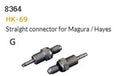 Stainless Hydraulic Hose Fitting G HK-69 Straight Connector For Magura/Hayes - M8 x 34.5mm (Pack of 10)