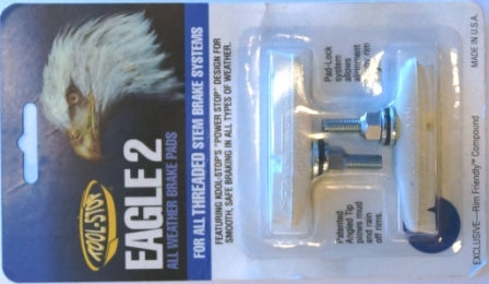 Kool Stop KSE2TW Eagle 2 Threaded Brake Pads - White
