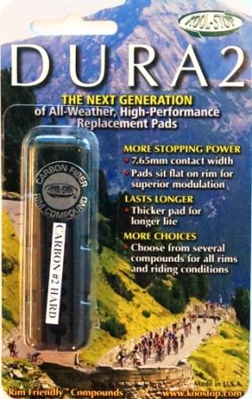 Kool Stop KSDR2CF Dura 2 Brake Pad Insert - Carbon(Hard)