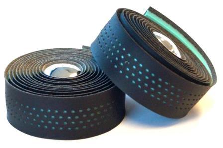 Velo Handlebar Tape - Black Microfibre + Celeste Shockproof Gel