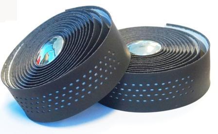 Velo Handlebar Tape - Black Microfibre + White Shockproof Gel