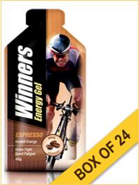 Winners Energy Gel - Espresso (6 Boxes of 4)