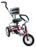 Rehatri 12" Trike with Rear Steering Control - Red