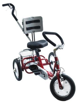 Rehatri 12" Trike with Rear Steering Control - Red