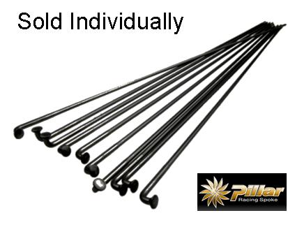 Pillar Spoke PD1415 Double Butted 14G Spoke - 286mm - Black (Single)