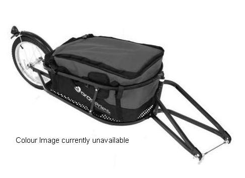 Single Wheel Bicycle Cargo Trailer - Black Frame/Yellow Bag