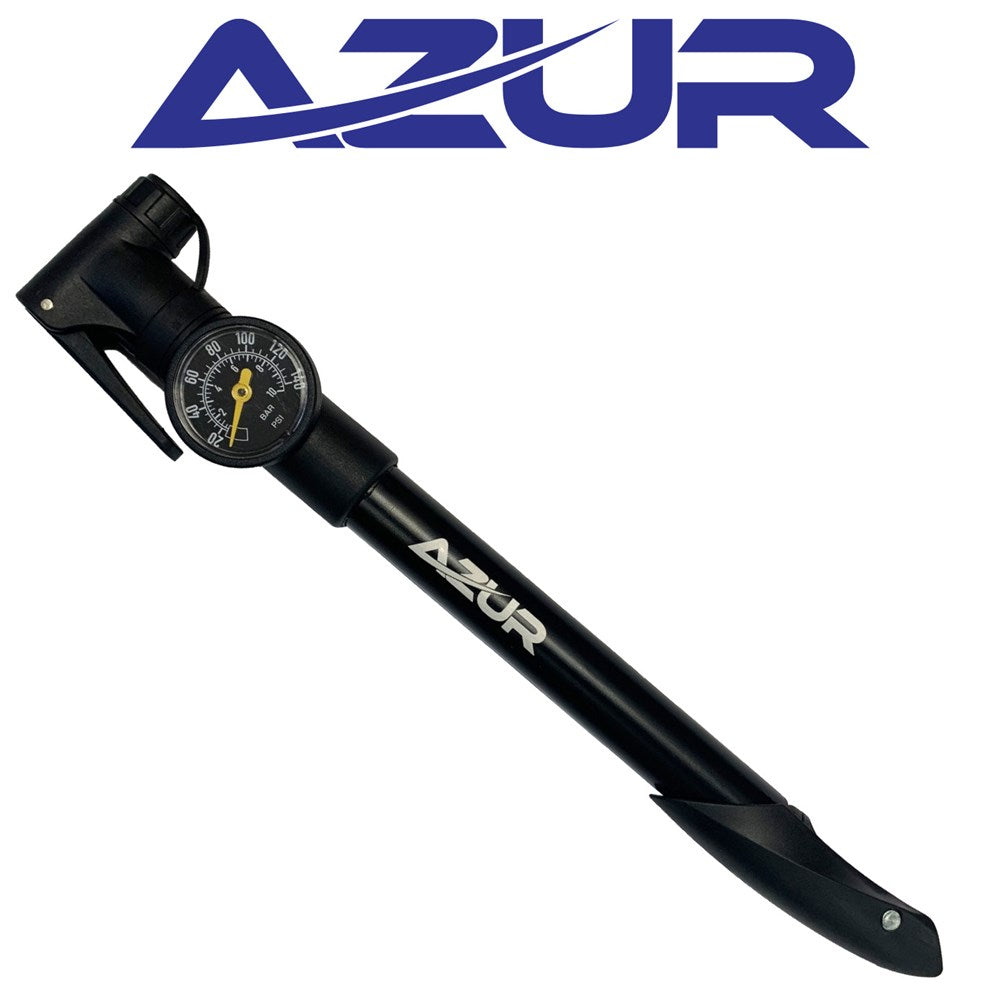 Azur Aluminium Mini Pump With Gauge