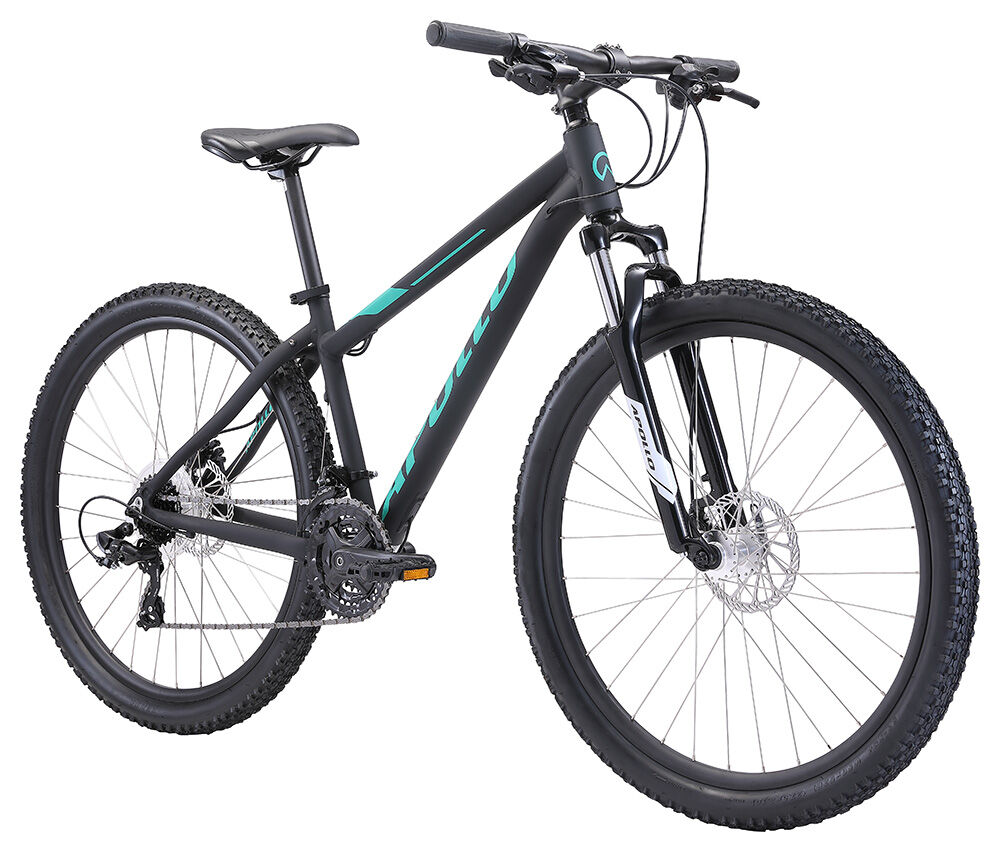 Apollo Aspire 20 Women's Mountain Bike - Matte Black/Turquoise