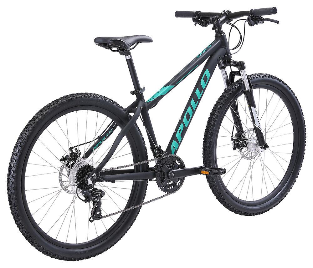 Apollo Aspire 20 Women's Mountain Bike - Matte Black/Turquoise