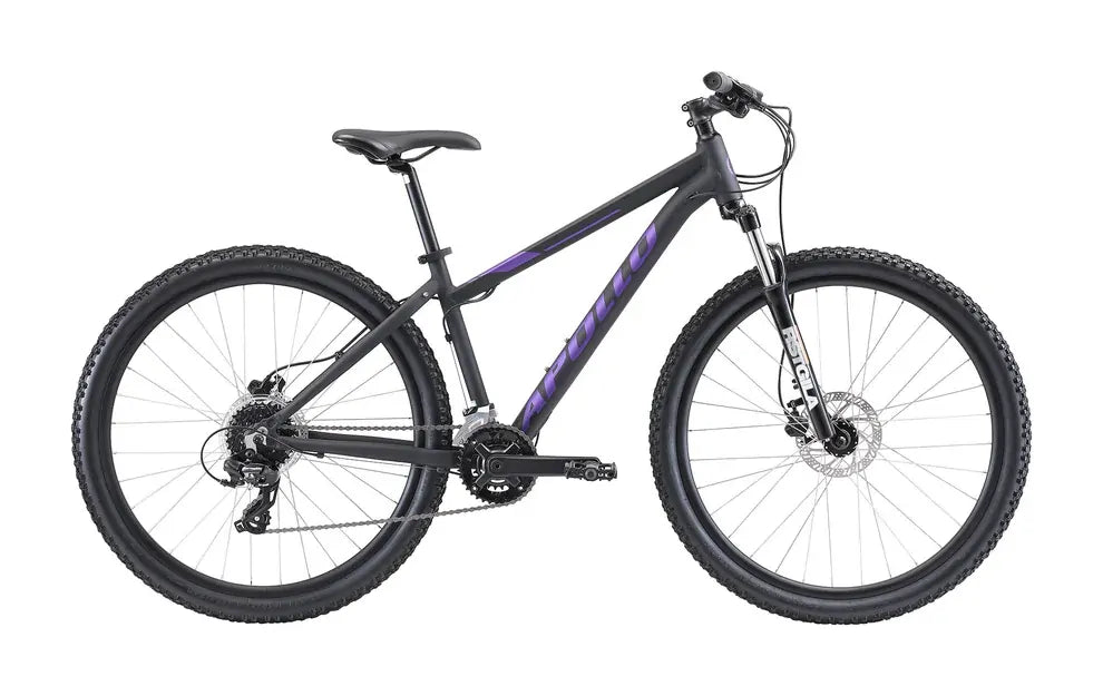 Apollo Aspire 30 Women's Mountain Bike - Matte Black/Purple