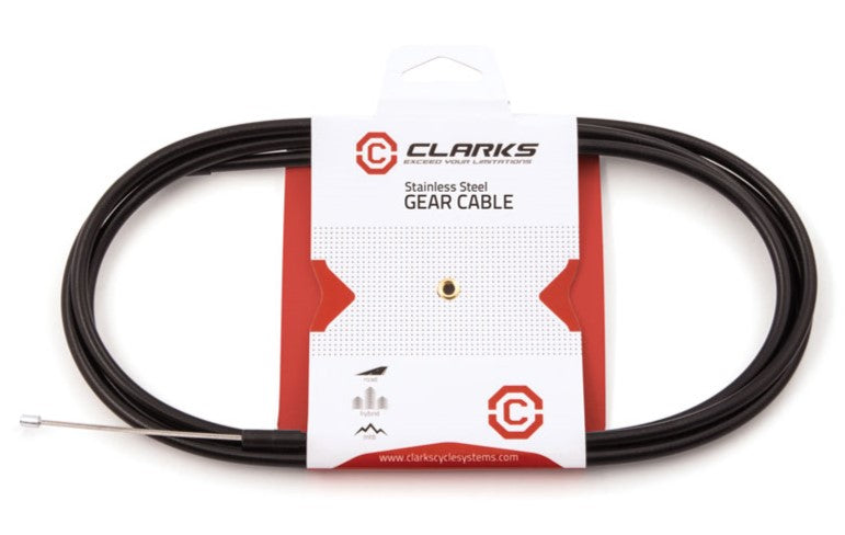 Clarks MTB / Hybrid / Road Gear Cable Kit - Black