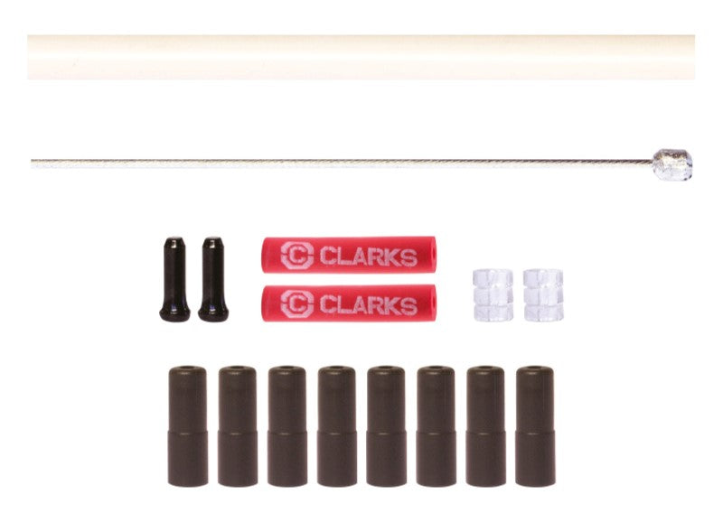 Clarks Universal Stainless Steel Gear Cable Kit - White