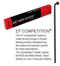 DT Competition Double Butted 14G Stainless Steel J Hook Spoke - 254mm - Black (Single)