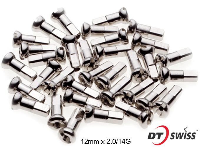 DT Brass 14G Nipples - 12mm - Silver (Individual)