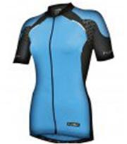 Funkier Firenze Womens Short Sleeve Jersey - Light Blue - Large