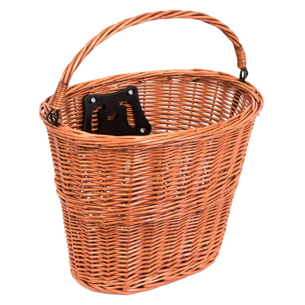 Front Tan Wicker Basket with Quick Release Clamp