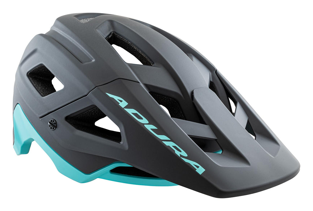Adura Ascent+ Shield-X MTB Helmet - Matte Black/Turquoise
