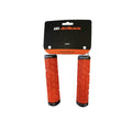 Jet Black Rivet Lock On Grips - Orange