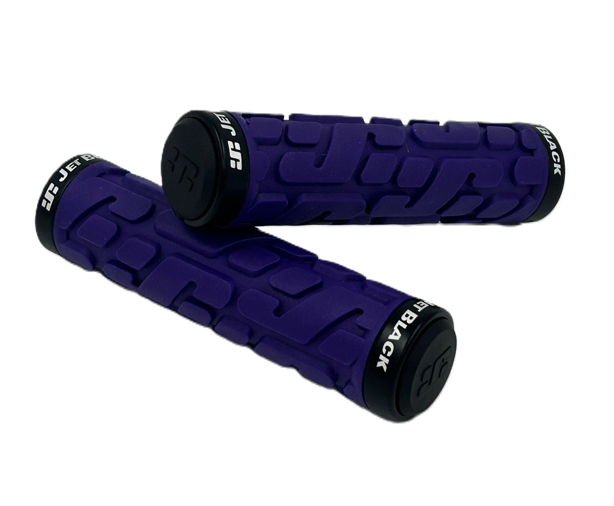 JB Rivet Lock On Grips - Purple/Black