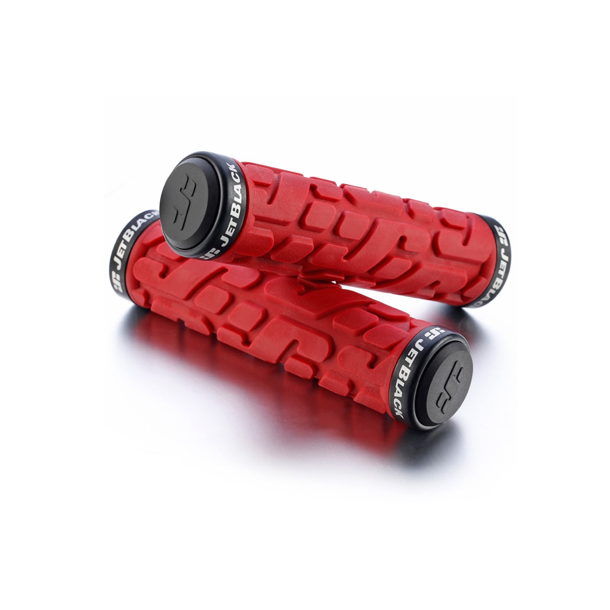 JB Rivet Lock On Grips - Red/Black