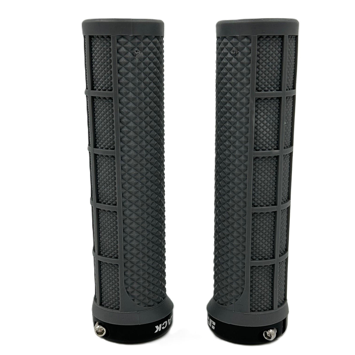 Jetblack Staple Lock On Grips - Grey/Black