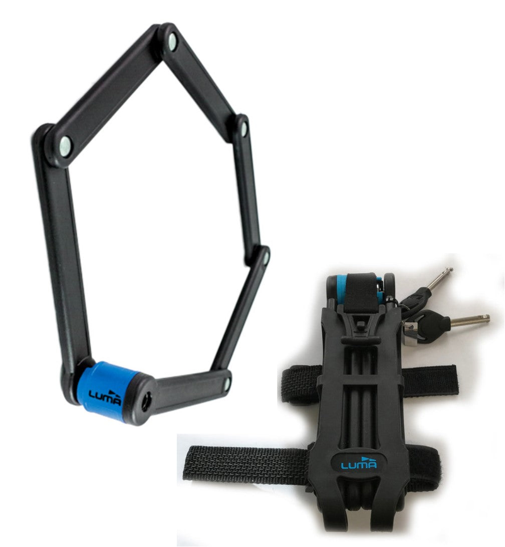 Luma Folding Key Lock - 80cm - Black/Blue