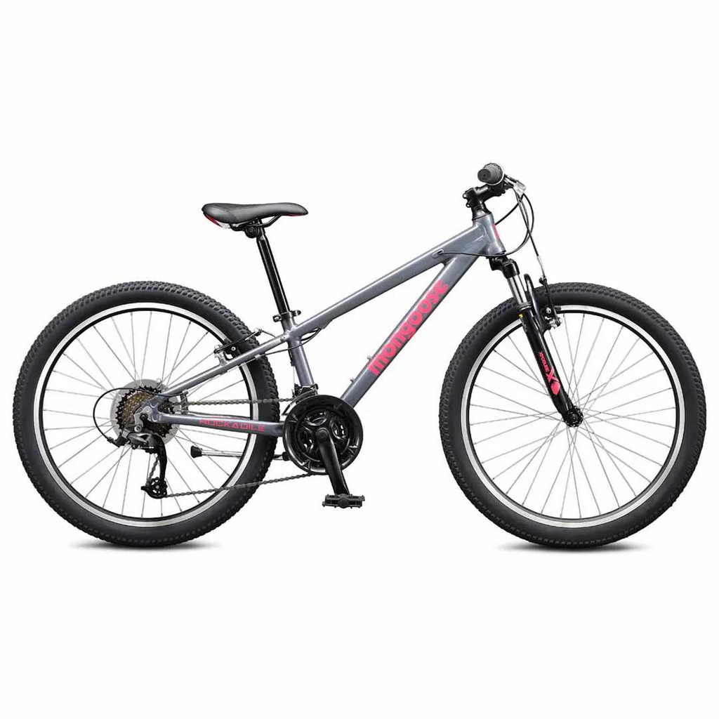 Mongoose Rockadile Girls 24" Mountain Bike - Grey