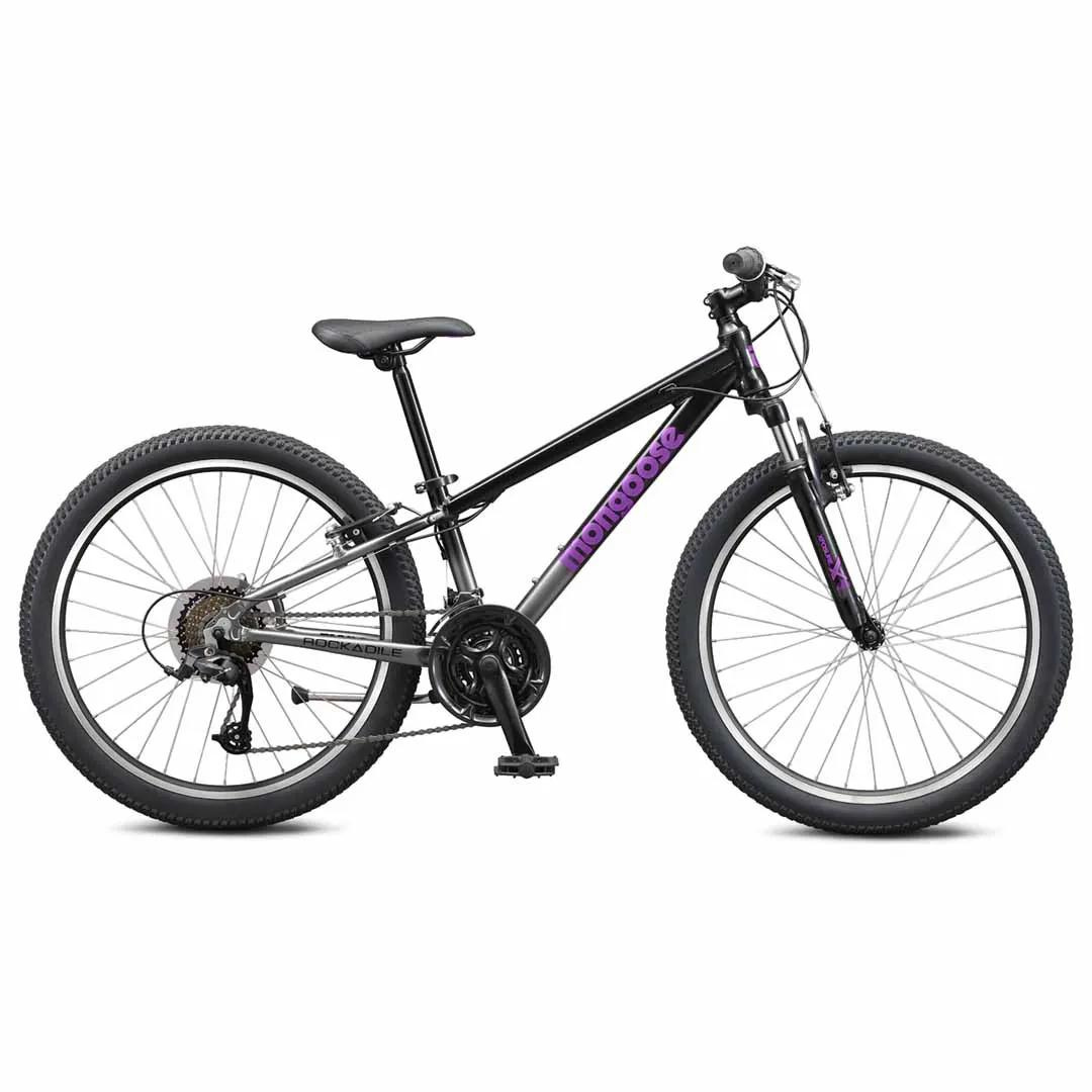 Mongoose Rockadile Girls 24" Mountain Bike - Black