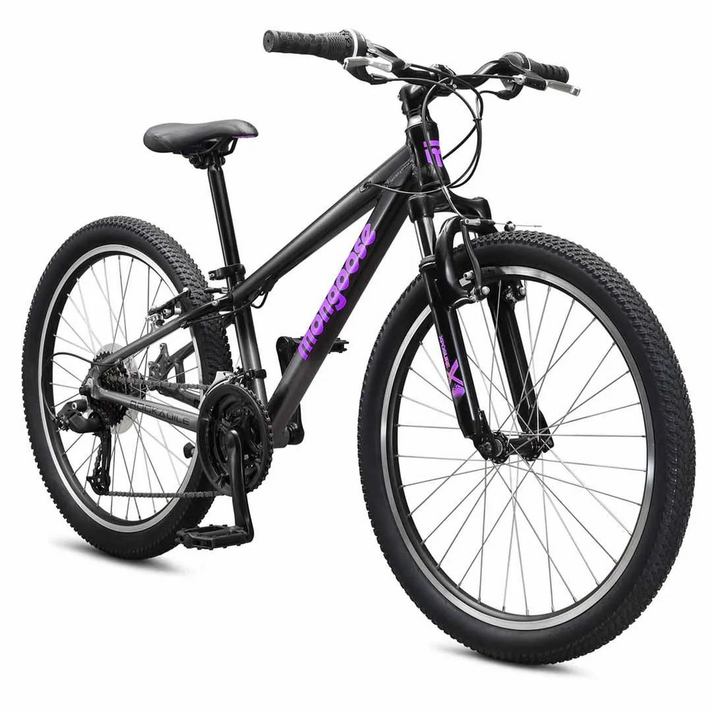 Mongoose Rockadile Girls 24" Mountain Bike - Black