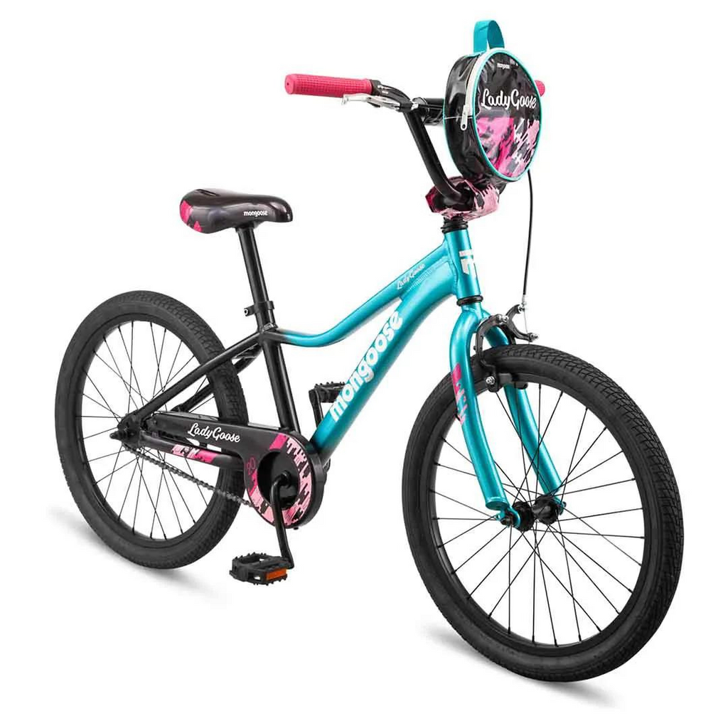 Mongoose Ladygoose Girls 20" Bike - Black/Teal