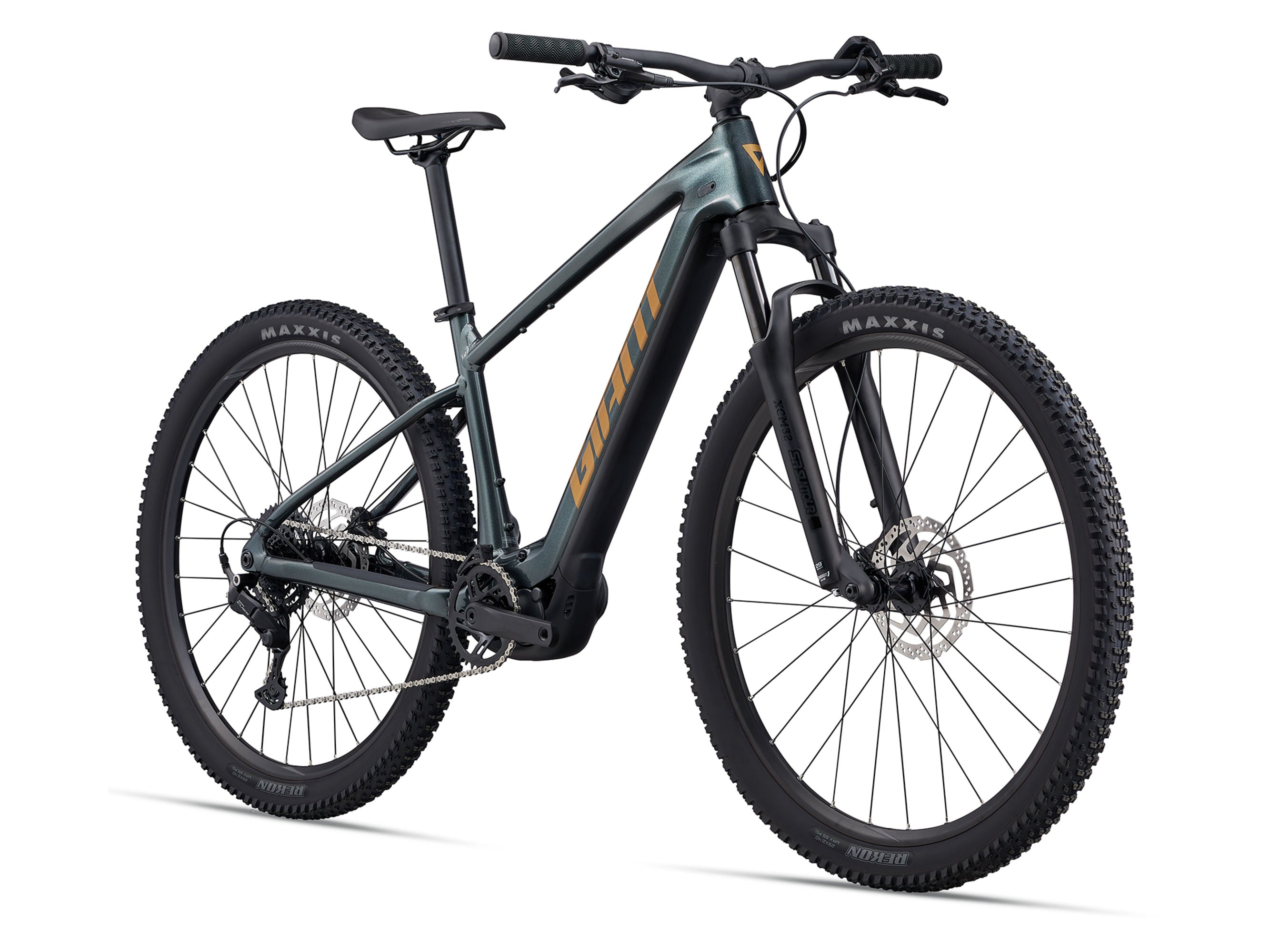 2026 Giant Talon E+ Electric Mountain Bike - Asphalt Green