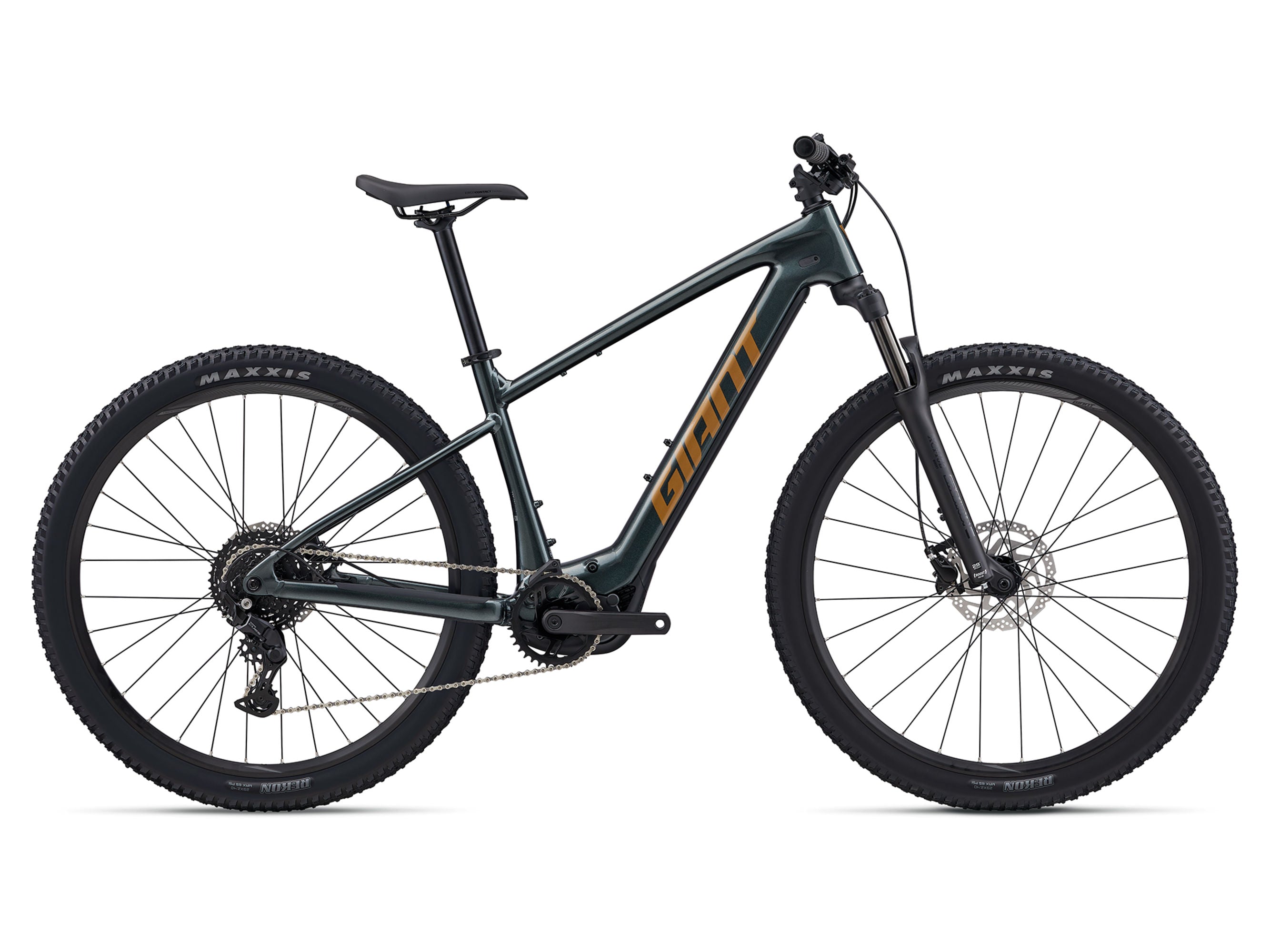 2026 Giant Talon E+ Electric Mountain Bike - Asphalt Green