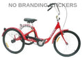 Unbranded 2500 Series 24" Tricycle - Nexus 3 Speed Coaster - Bright Red