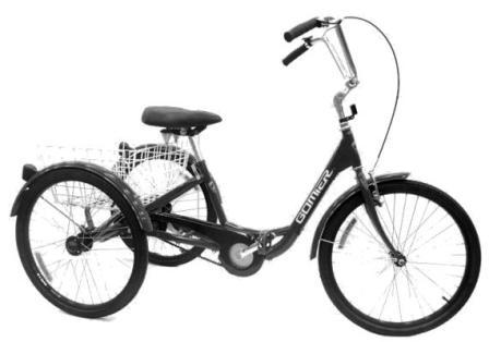 Gomier 2500 Series 24" Trike - 6 Speed Shimano - Metalic Black
